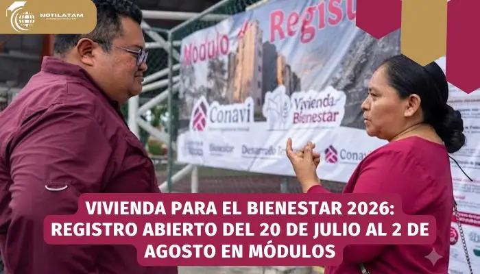 Módulo de registro de Vivienda para el Bienestar 2026 de Conavi