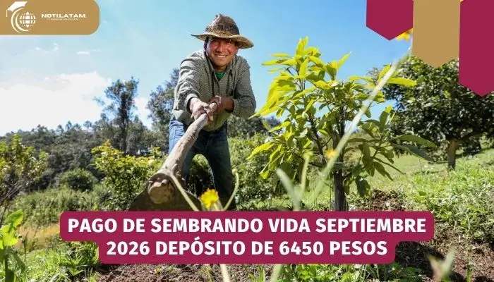 Pago de Sembrando Vida septiembre 2026 depósito de 6450 pesos